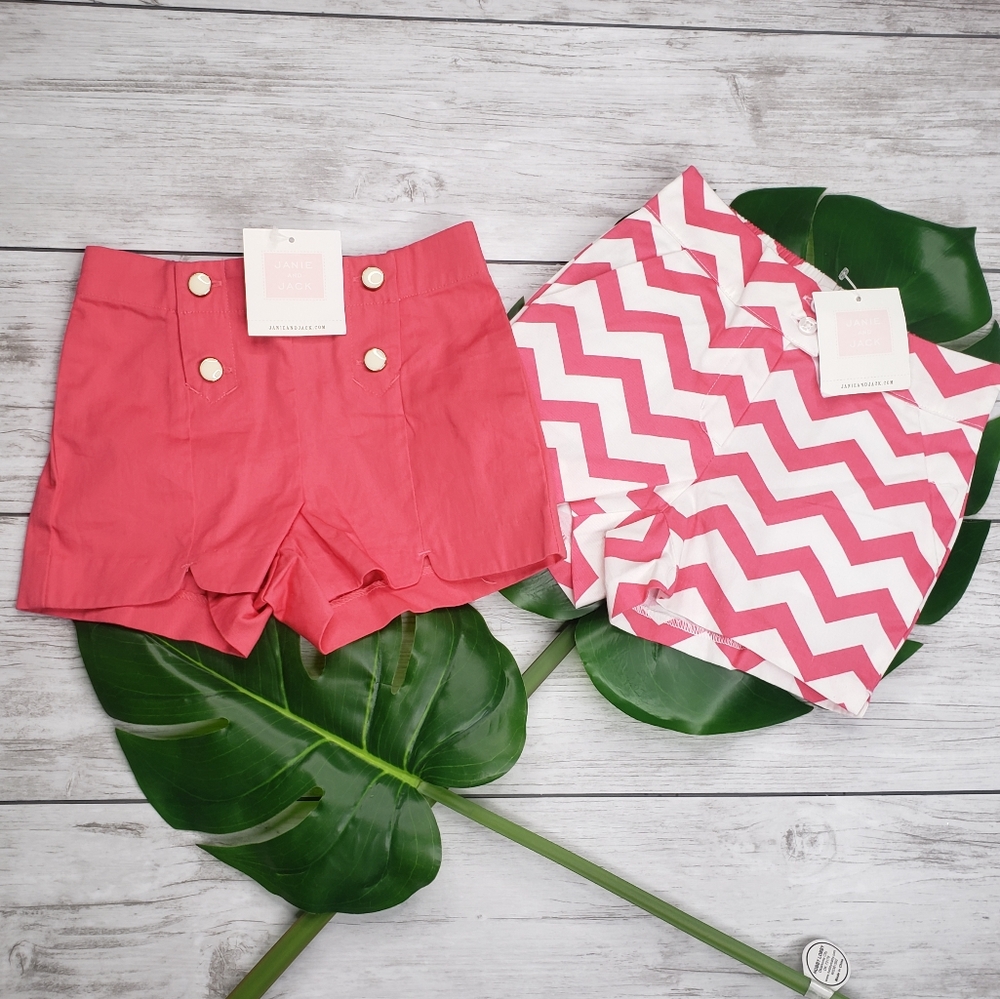New Janie & Jack Baby Girl Shorts Pink 12-18mos - Picture 2 of 7